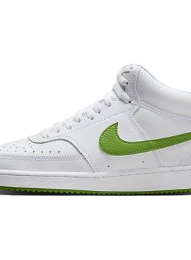 Nike Court Vision Mid 时尚潮流 中帮 板鞋 女款 白绿色