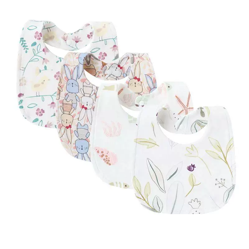 [4 шт. детские слюнявчики, Burp Clothes хлопковые новорожденные слюняви для девочек]