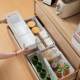 Japanese Drawer-Style Snack Storage Box, Extendable Kitchen Household Right-Angle Seasoning Storage Box, Plastic Miscellaneous Organizer
