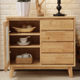 Nordic sideboard against the wall modern simple living room storage cabinet Japanese household solid wood storage tea cabinet storage rack
