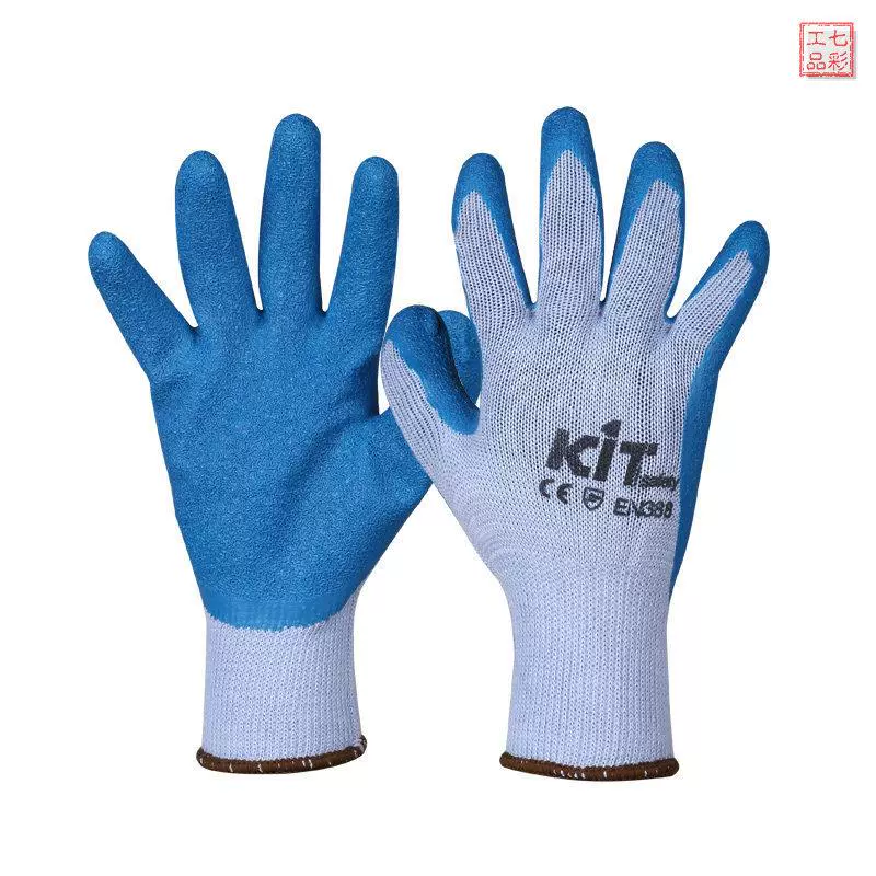 KIT противоскользящие, прорезиненные перчатки с защитой от порезов, защита труда, пропитанная хлопчатобумажной марлей, противоизносные, устойчивые к ударам, гибкие и удобные.