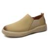 New men's Chelsea boots genuine leather casual leather shoes outdoor high-top shoes short soft boots with velvet warm cotton soles for men