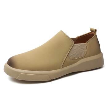 New men's chelsea boots genuine leather casual leather shoes outdoor high-top shoes short soft boots with velvet warm cotton soles for men