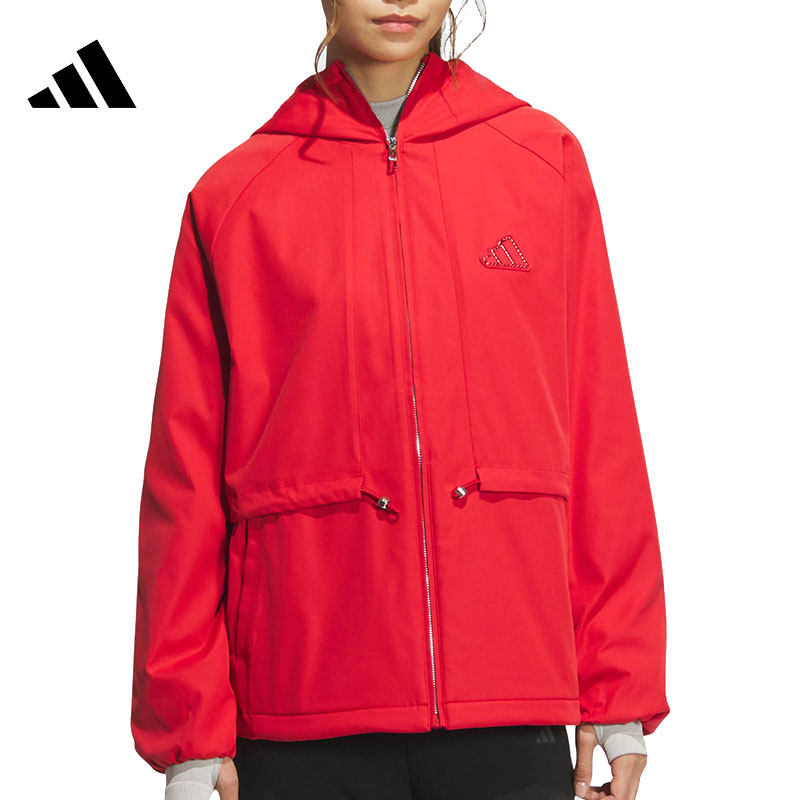 adidas阿迪达斯女子CW WV JKT梭织连帽运动外套JZ1588