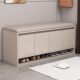 Shoe Bench with Cover for Entryway, Integrated Shoe Bench and Stool, Dustproof Storage, Small Shoe Cabinet