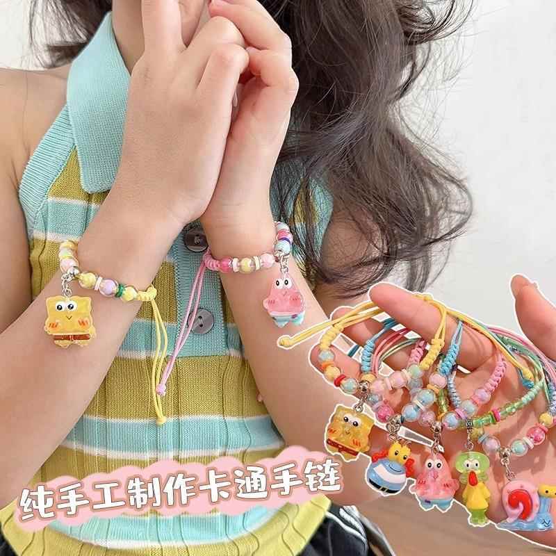 Cartoon Spongebob Patrick Star Adjustable Bracelet, Woven Bracelet for Best Friends, Couple Bracelet