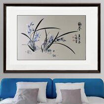 Embroidery handmade Suzhou embroidery Orchid Series Suzhou embroidery silk one to four silk embroidery hanging painting decoration entrance