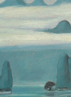 凃克-雾锁漓江 现代简约客厅书房卧室装饰画全屋装饰挂画带装裱