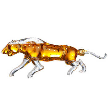 Creative leopard-shaped bubble wine bottle, high borosilicate thickened glass bottle, high-end leopard decanter, sub-bottling