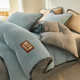 Double-sided milk velvet four-piece set thickened winter coral velvet bedding plus velvet warm flannel quilt cover bed sheet