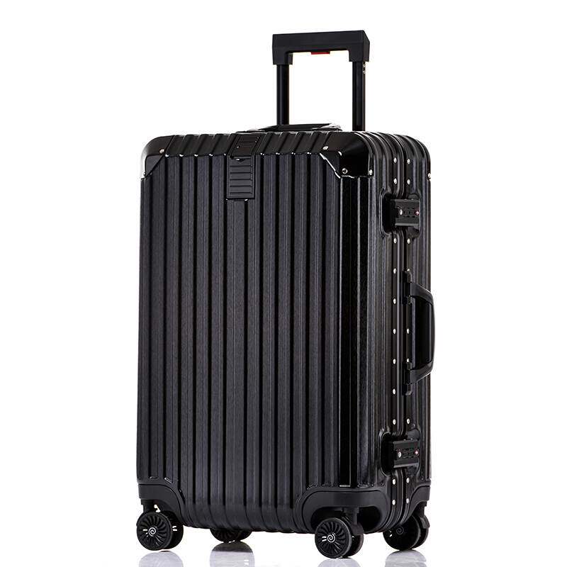 Suitcase aluminum frame 24-inch silent universal wheel travel suitcase male and female business trolley case large-capacity password