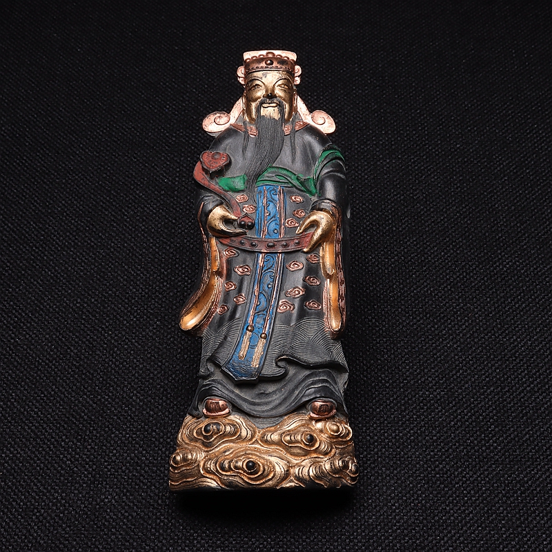 Lu Xinming Ink Genealogy Mold Old Objects Reengraving Fine Pine Smoky Ink Ingots Collection of the Bearing Man's Item Victory