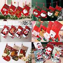 Christmas socks gift bag Santa Claus snowman small socks Christmas tree pendants hanging Christmas decoration supplies