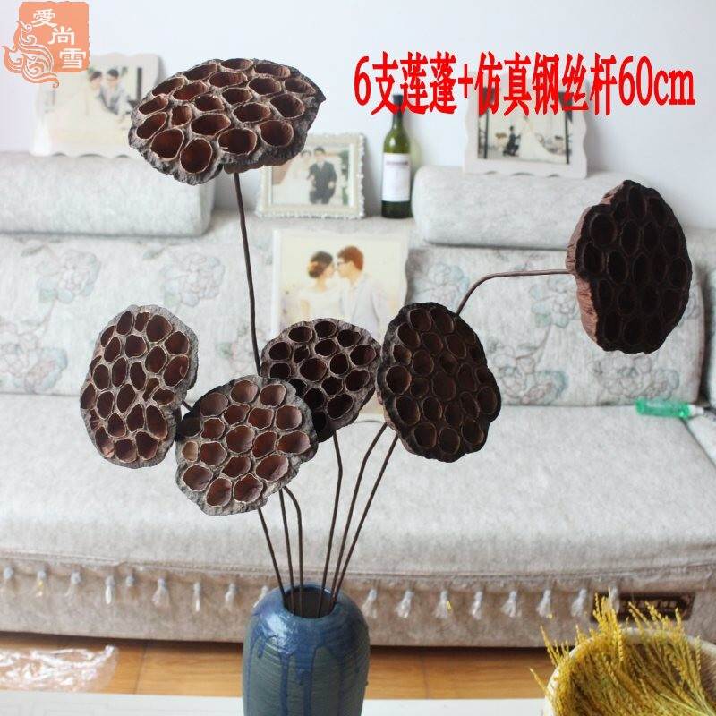 Dry Lotus Fluffy Dry Flower Original Mini Lotus Furnishing Dry Flower Shooting Props Art Styling Real Lotus Fluffy Fruit 6 Lotus Flowers