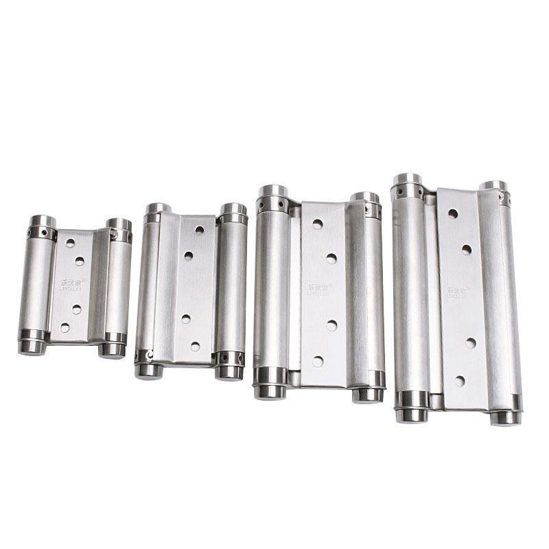 Stainless Steel Spring Hinge Two-Way Folding Hinge 180-Degree Double Spring Bar Cowboy Swing Door Wooden Door Hinge