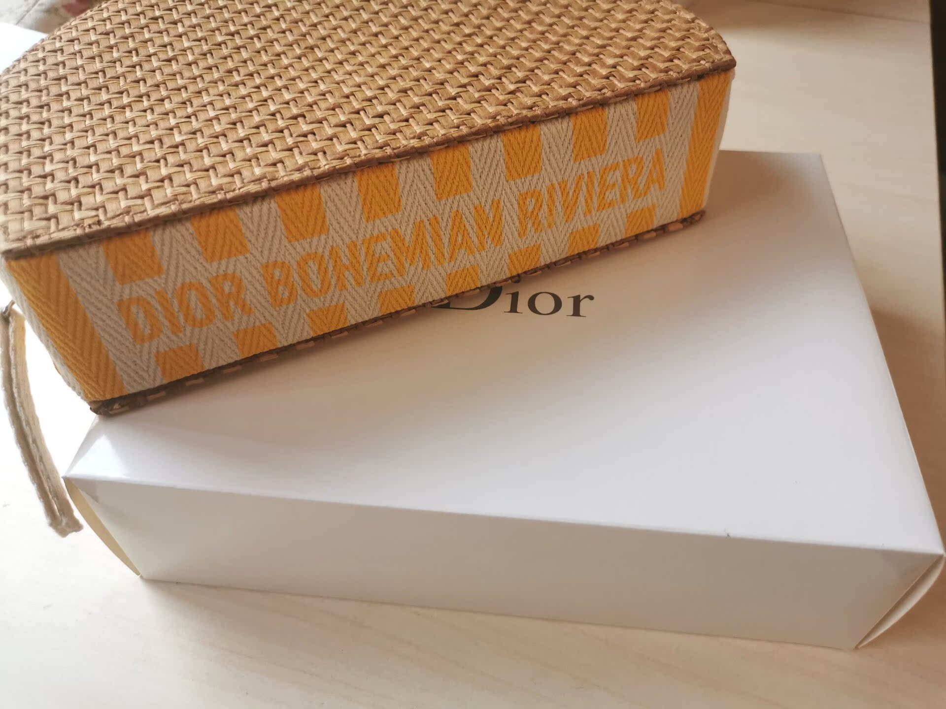 Dior makeup bag high set makeup bag clutch straw bag beach