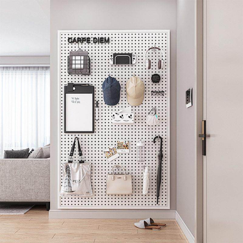Hole board wall hanging rack storage rack dormitory storage rack display rack iron hole board hole version power tools wall mounted