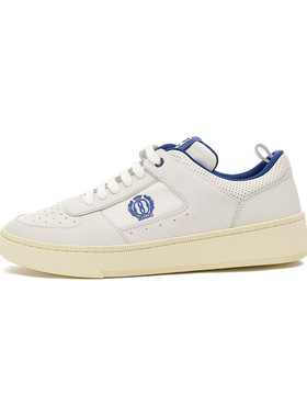 Bally/巴利Raise系列牛皮厚底系带舒适低帮休闲板鞋男款白蓝色