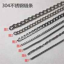 304 stainless steel chain size stainless steel iron chain tag chain key chain bag chain jewelry necklace chain