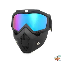 Маска черная рама+красочная синяя пленка