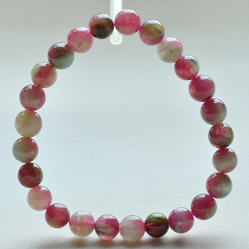 Watermelon bracelet women 7 1 mm 14 7 grams of candy crystal single lap watermelon double string woman 31550