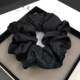 2025 New High-End Black Scrunchie for Women with a Premium Feel, Pleated Hair Tie, Hair Accessory