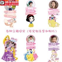 Baby girls 1st birthday party full moon 100 days party welcome water sign sign layout photo road guide kt board