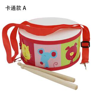 正品儿童手夫拍宝鼓幼儿园宝尔地鼓敲击行军鼓1-3岁木奥质打击乐