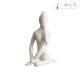 White porcelain figures simple decoration girl abstract modern yoga ceramic ornaments Kung Fu Yoga creative crafts