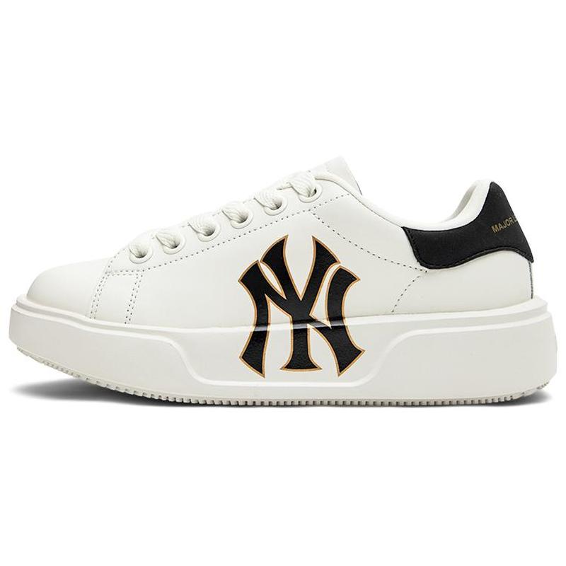 MLB Chunky Classic 'Beige Black' 低帮 板鞋 男女同款 米黑