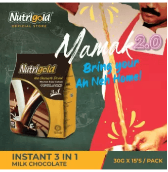 NUTRIGOLD Instant 3 in 1 Milk Chocolate Drink Powder
