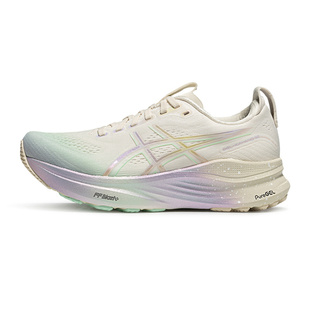 KAYANO 舒适百搭耐磨支撑 低帮跑步鞋 白绿色 Asics 女款 GEL