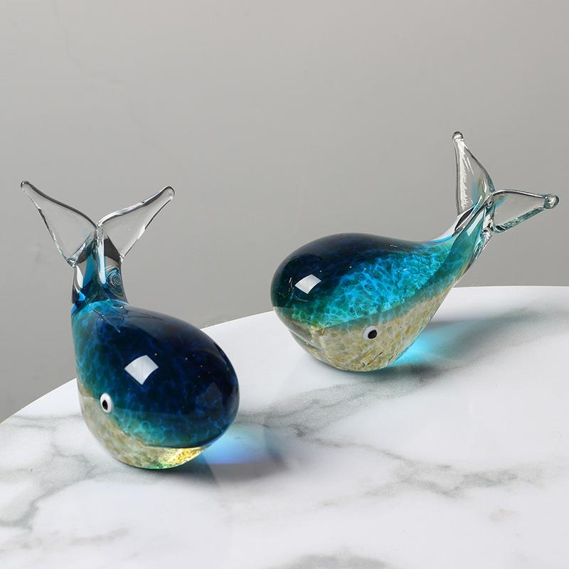 Glass Ornaments Zibo Luminous Whale Glass Crafts Birthday Gifts Marine Animal Artwork Desktop Decoration Glass Ornaments Zibo Luminous Whale Glass Crafts Birthday Gifts Marine Animal Artwork Desktop Decoration