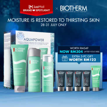 Biotherm Homme Aquapower 3-Step Essential Skincare Set For Men