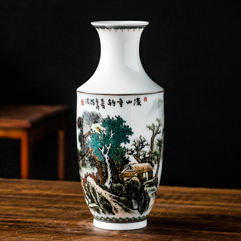Heavy industry hand-painted orphans are Hunan ceramic arts and crafts artist Chen Hao Xishan fishing vase ornaments