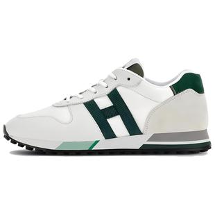 低幫 白灰色 皮革 HOGAN 舒適簡(jiǎn)約 男款 H383 生活休閑鞋