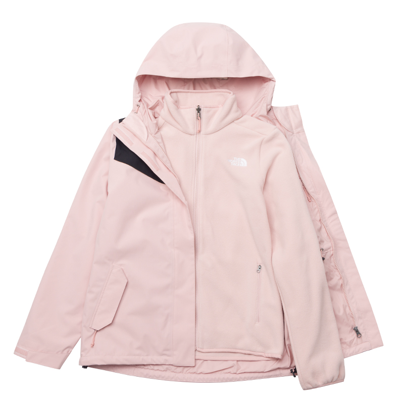 The North Face北面摇粒绒三合一冲锋衣女秋冬新款抓绒内胆外套