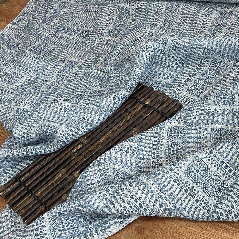 Bujiu Yiyu, a Fabric Store Specializing in Artistic Retro Patterns, Offers Linen and Ramie Printed Fabrics for Summer, Lightweight Materials for Cheongsam Dresses