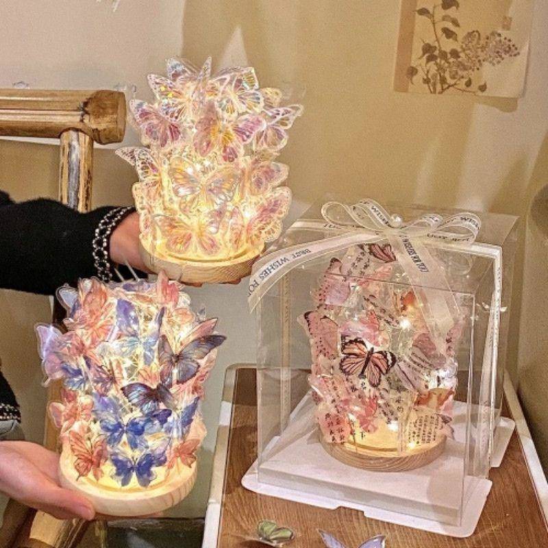 The Adorable Butterfly Night Light Ornament with High Aesthetic Appeal, Handmade Diy, Creates a Dreamy Bedroom Atmosphere The Adorable Butterfly Night Light Ornament with High Aesthetic Appeal, Handmade Diy, Creates a Dreamy Bedroom Atmosphere