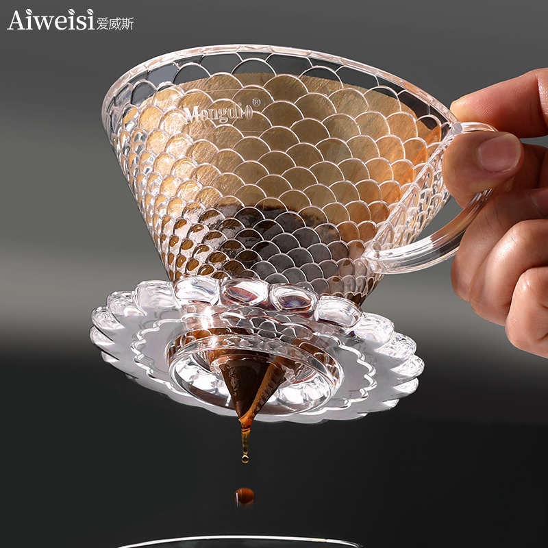 Mongdio Hand-Brewed Coffee Pot Set Coffee Filter Cup Coffee Filter Hand-Brew Funnel Coffee Hand-Brew Set