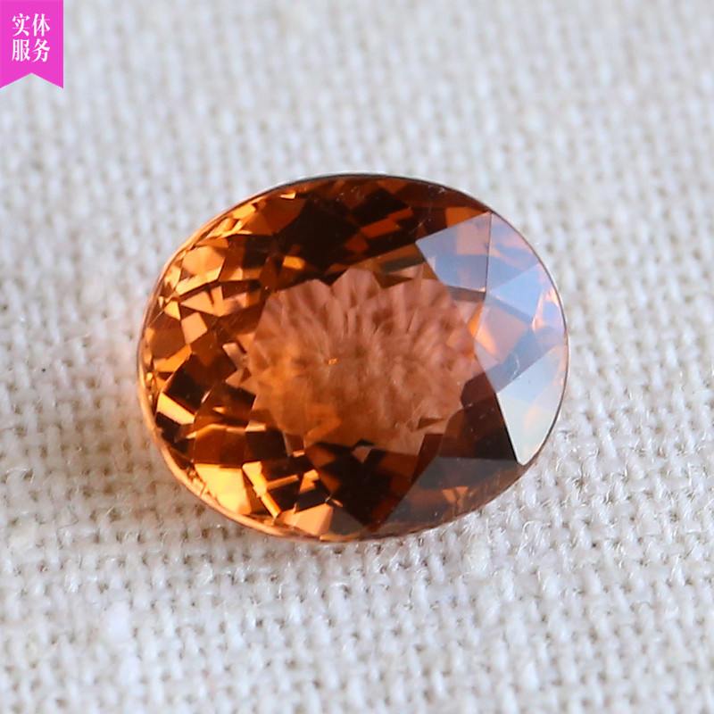 Weight 4 08 carats Natural pink orange pure tourmaline bare stone Good fire color jewelry bare stone