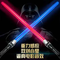 Star Wars Laser Sword Luminous Flash Light Fluorescent Stick Sound Luminous Toy Plastic Sword Weapon Children