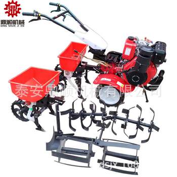 Gasoline and diesel chain rail cultivators, corn fertilizer seeders, ditching, ridging, weeding, rotary tillage, single and double crawler micro-tillers