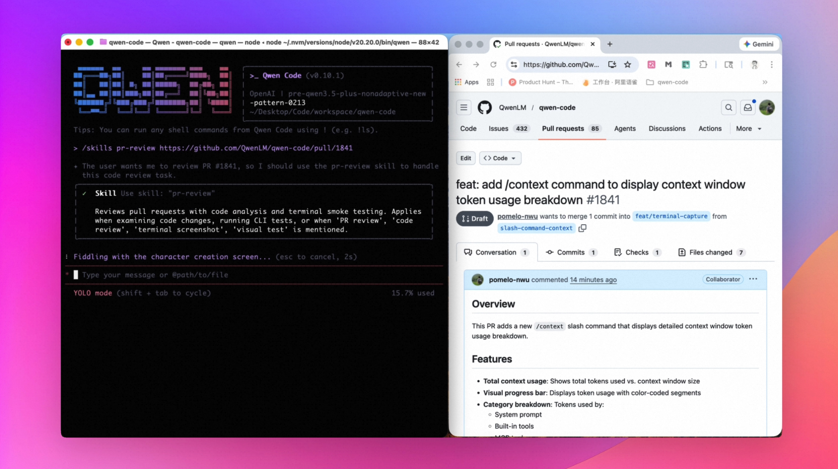 Integração de comandos GitHub