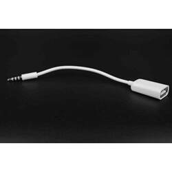 자동차 오디오 케이블 보조 USB USB 여성 ~ 3.5mm 12V 연결 자동차 MP3 어댑터 케이블 공장