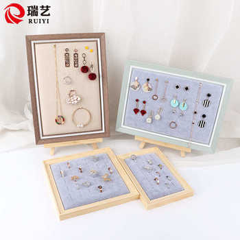Spot wooden photo frame wall hanging earring earring display board jewelry display rack ring necklace storage rack jewelry rack