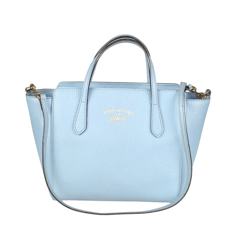 【 50% off Instant Purchase 】[98% New] Gucci Women's Light Blue Leather Small Tote Handbag Crossbody Bag