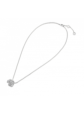 9.9新BVLGARI/宝格丽SERPENTI系列蛇头吊坠18K白金项链男女同款