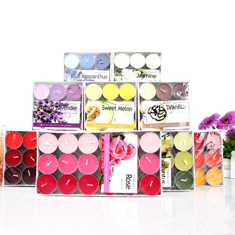 Aromatherapy tea wax 36 capsules colored candles cooking tea bar candles Scented candles Smokeless
