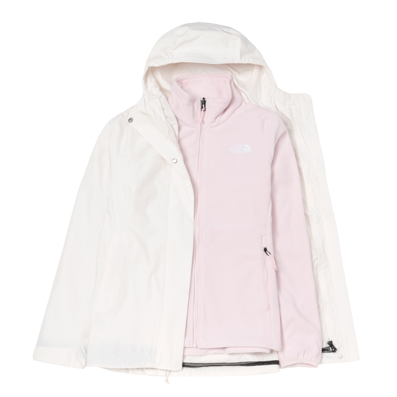 The North Face北面软壳三合一冲锋衣女防风保暖外套含内胆两件套